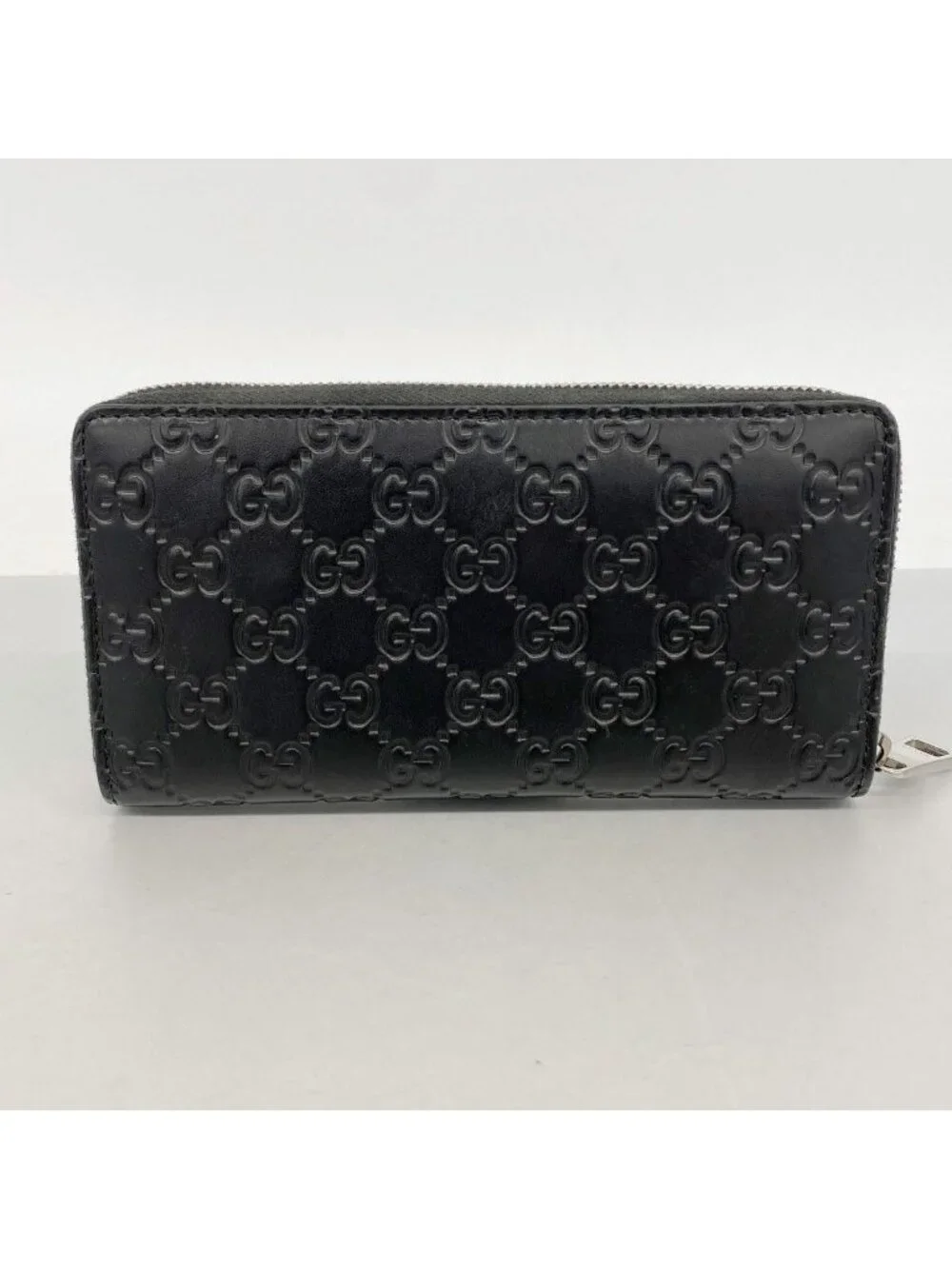 ★SOLD★ Gucci Wallet Guccissima Leather Black Silver - Picture 10 of 10